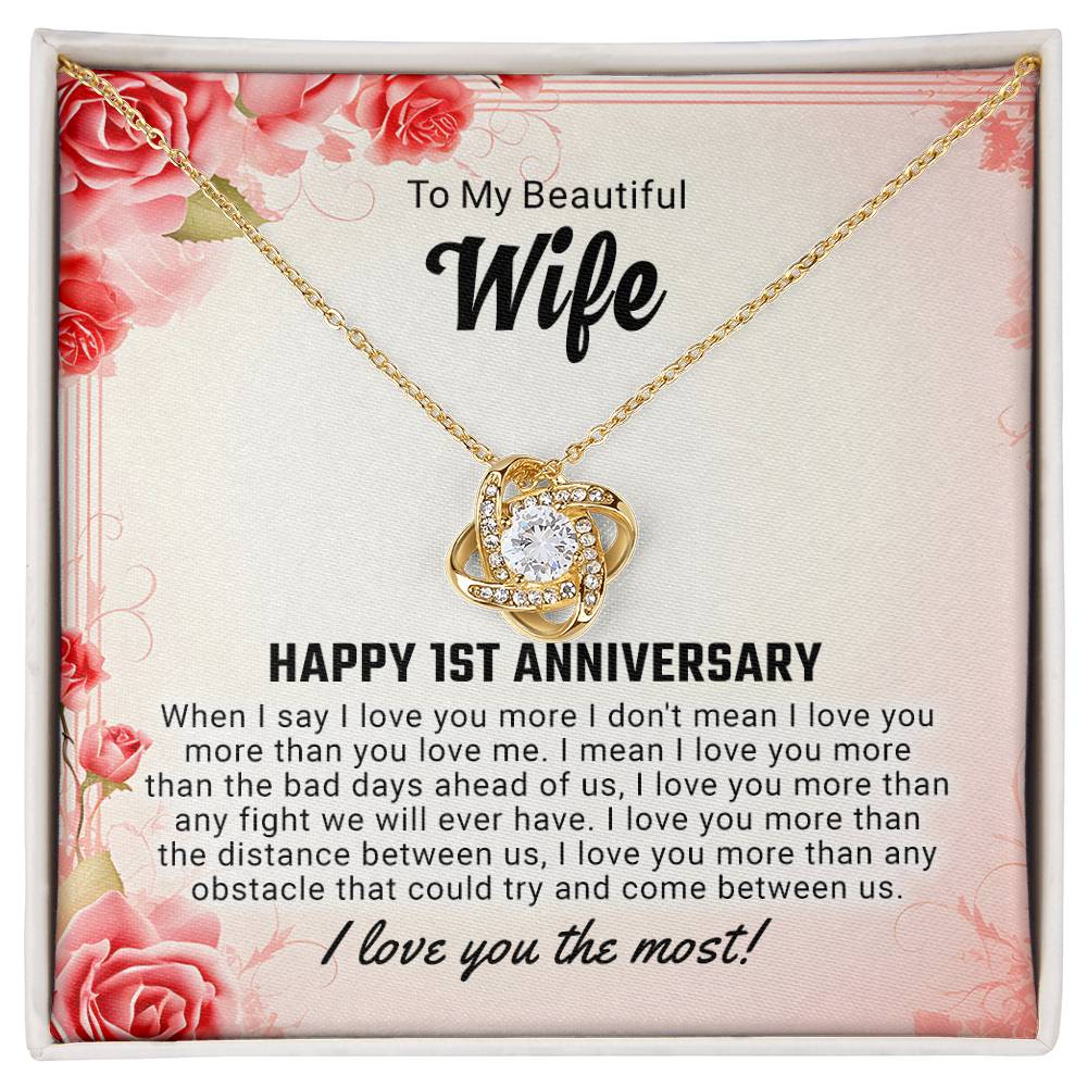 First Anniversary Love Knot Necklace