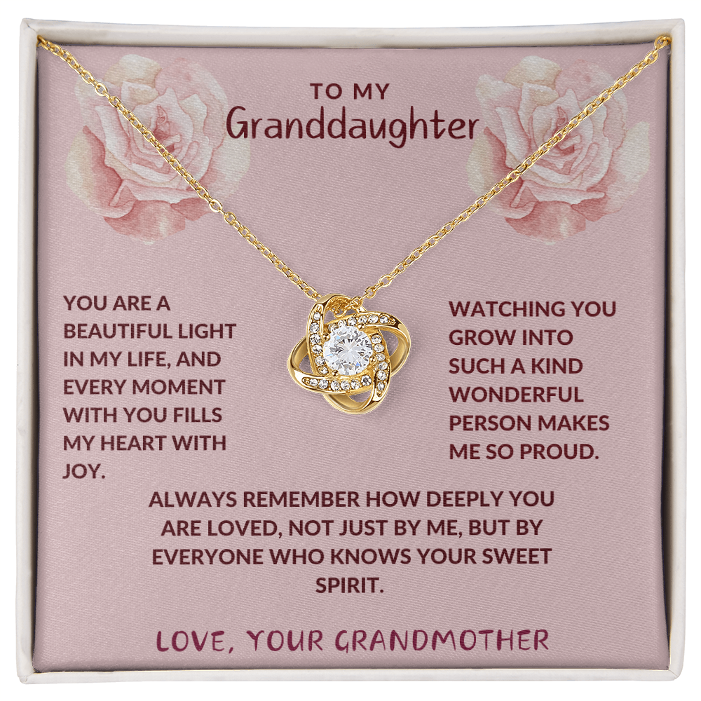 Grandmother-to-Granddaughter Love Knot Necklace