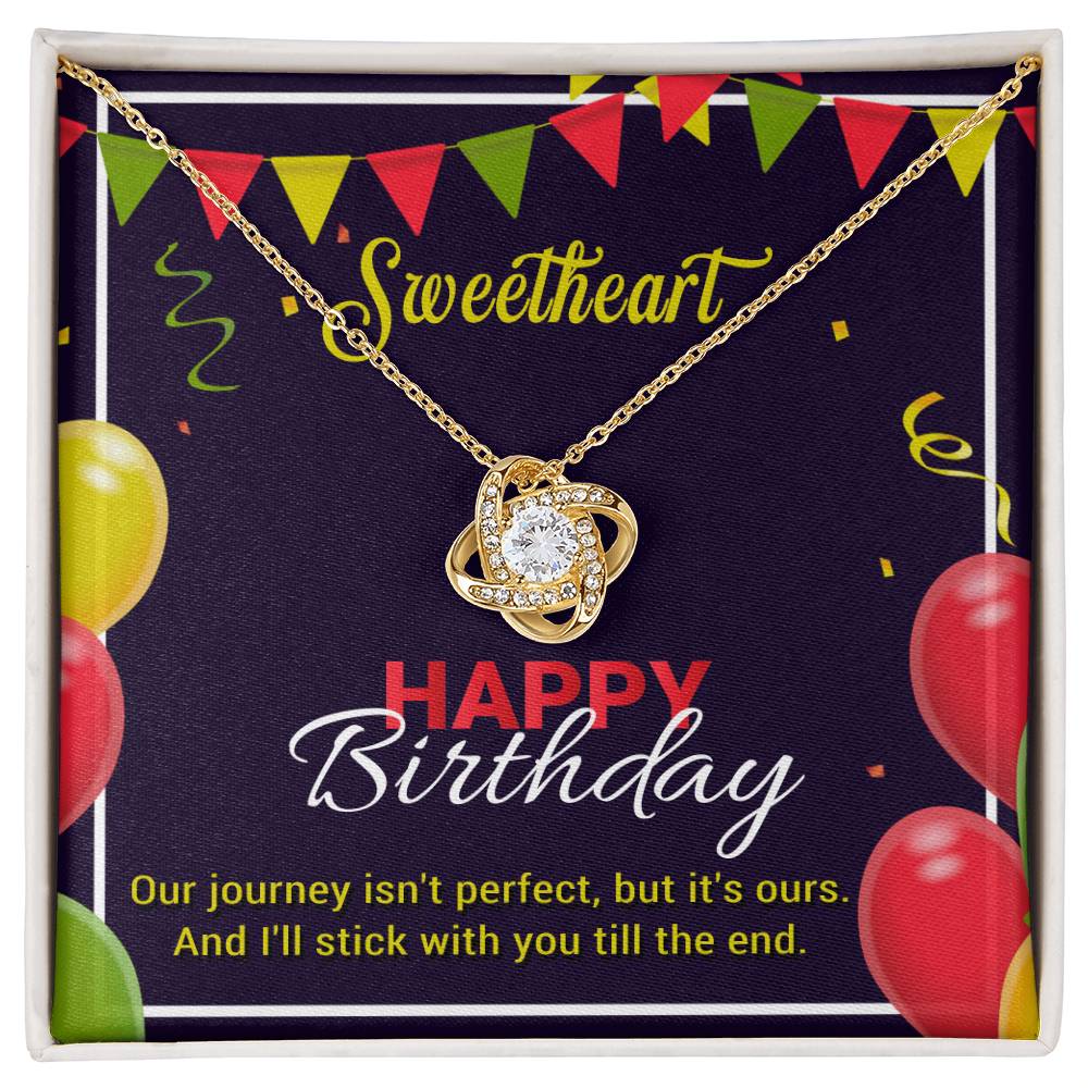 Sweetheart - Happy Birthday Gift - Love Knot Necklace