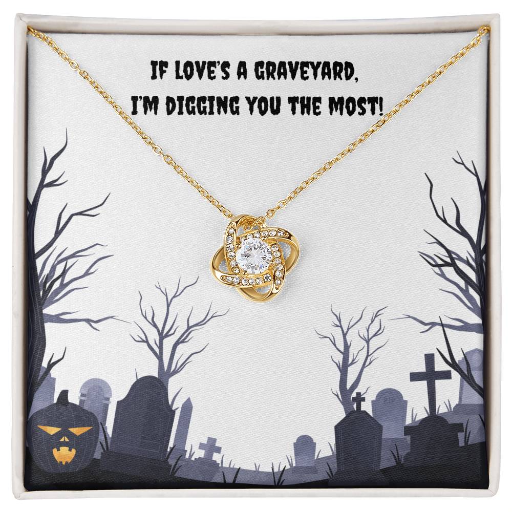 Halloween Graveyard Love Knot Necklace