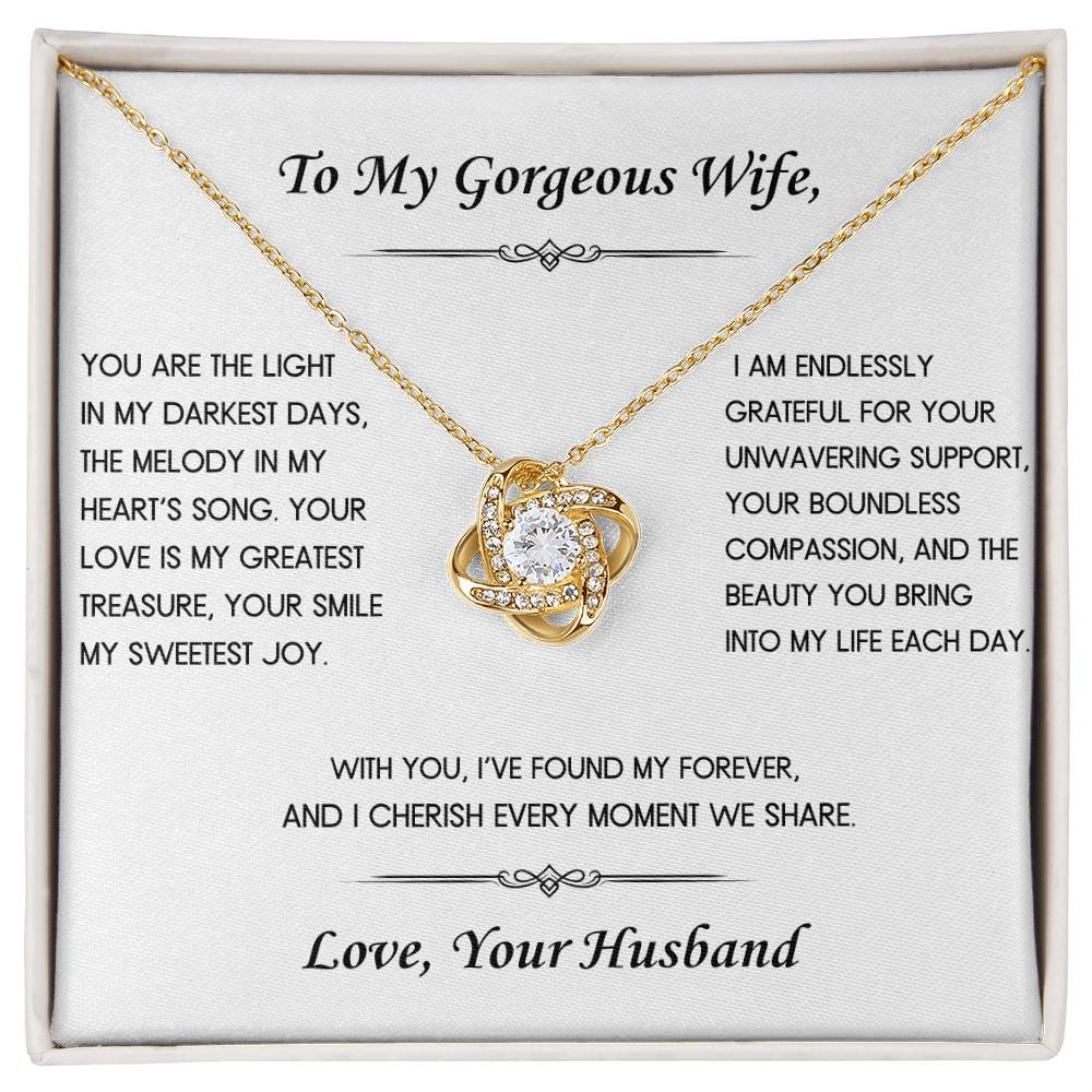 Gorgeous Wife Love Knot Necklace from Husband