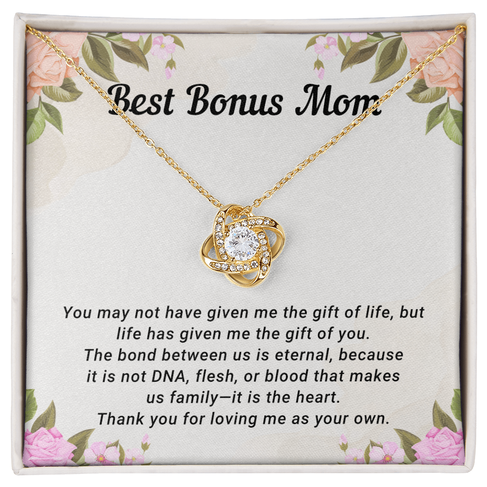 Love Knot Necklace for Best Bonus Mom