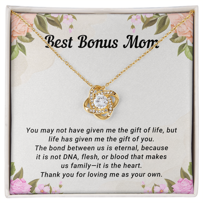 Love Knot Necklace for Best Bonus Mom