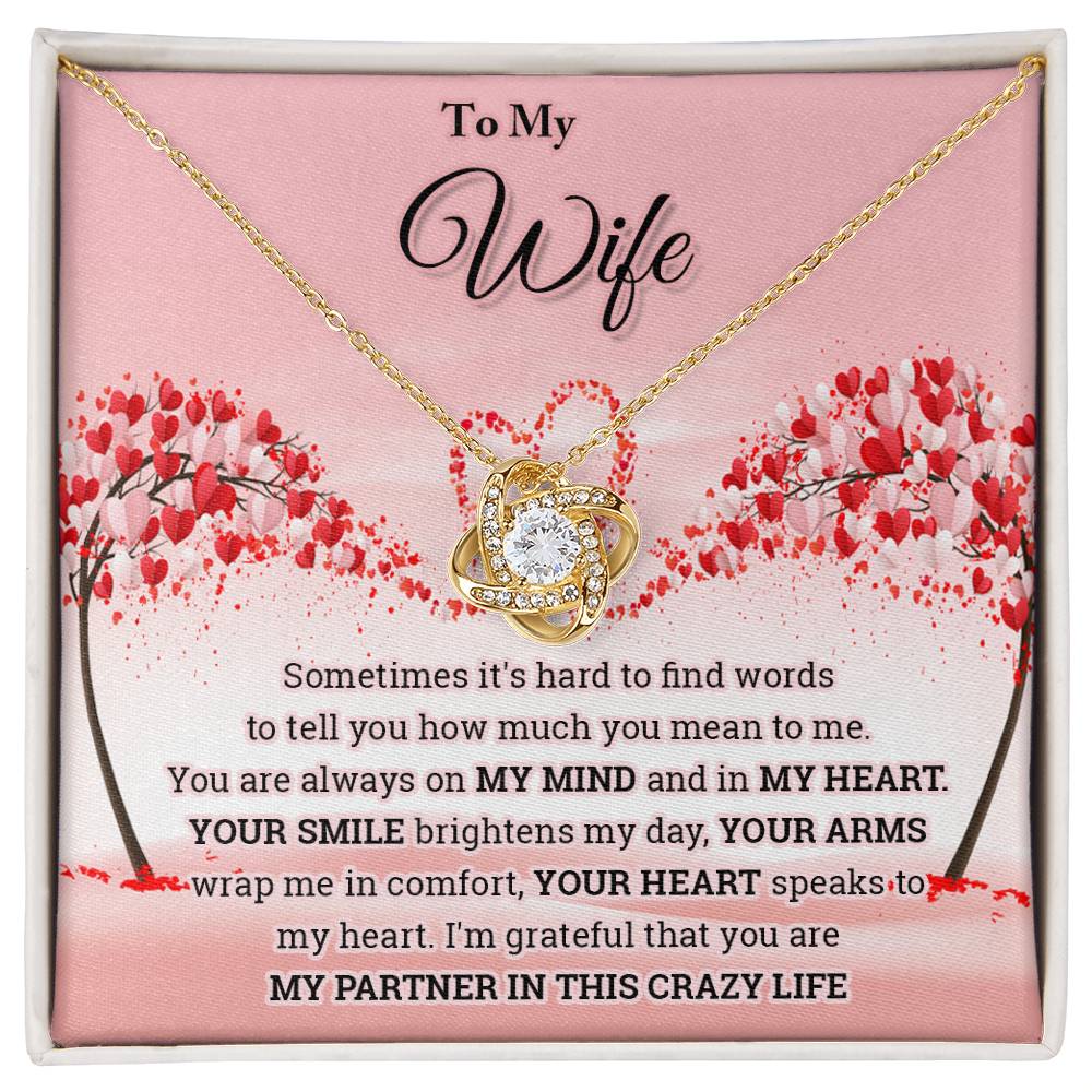 To My Wife - Love Knot Necklace