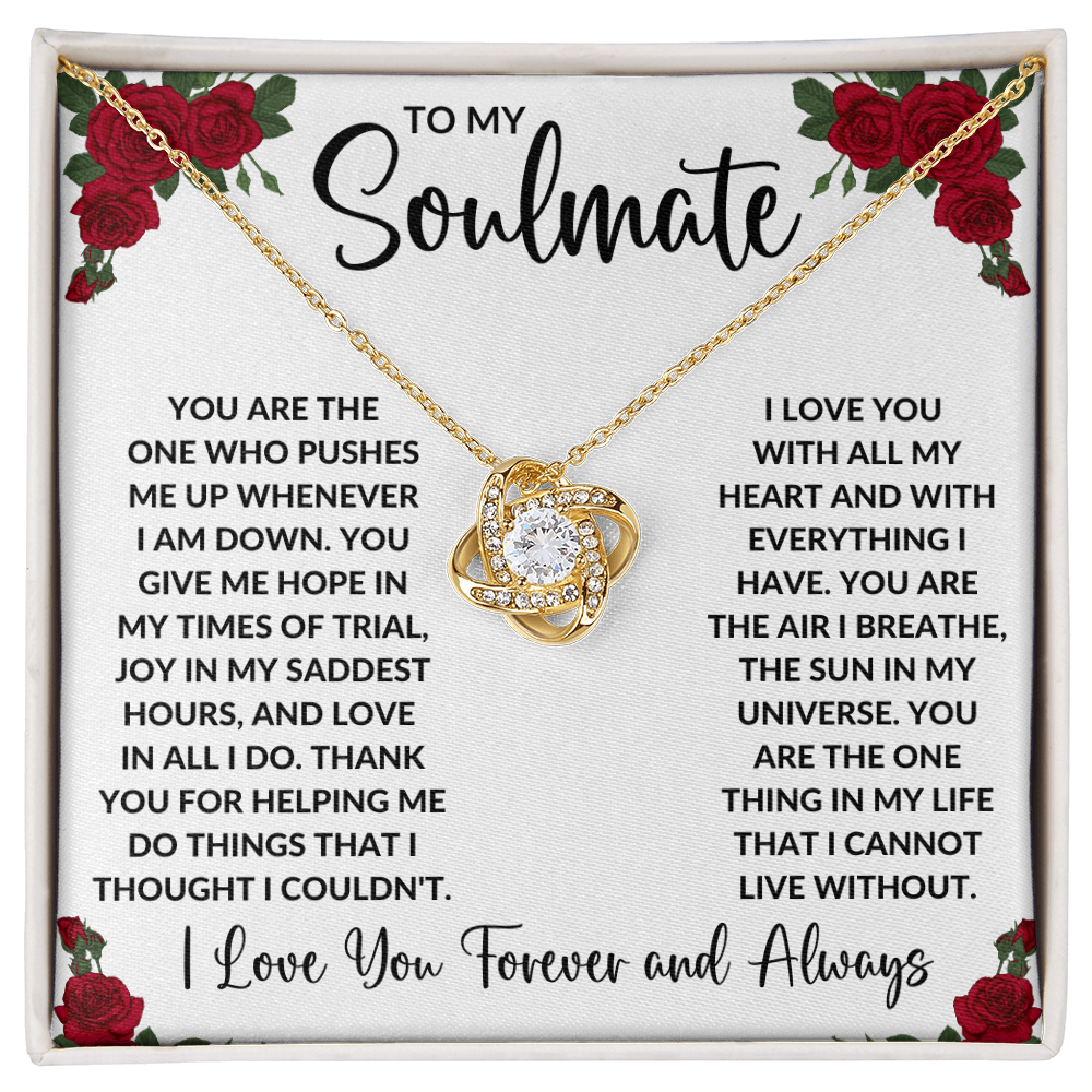 Soulmate I Love You Love Knot Necklace