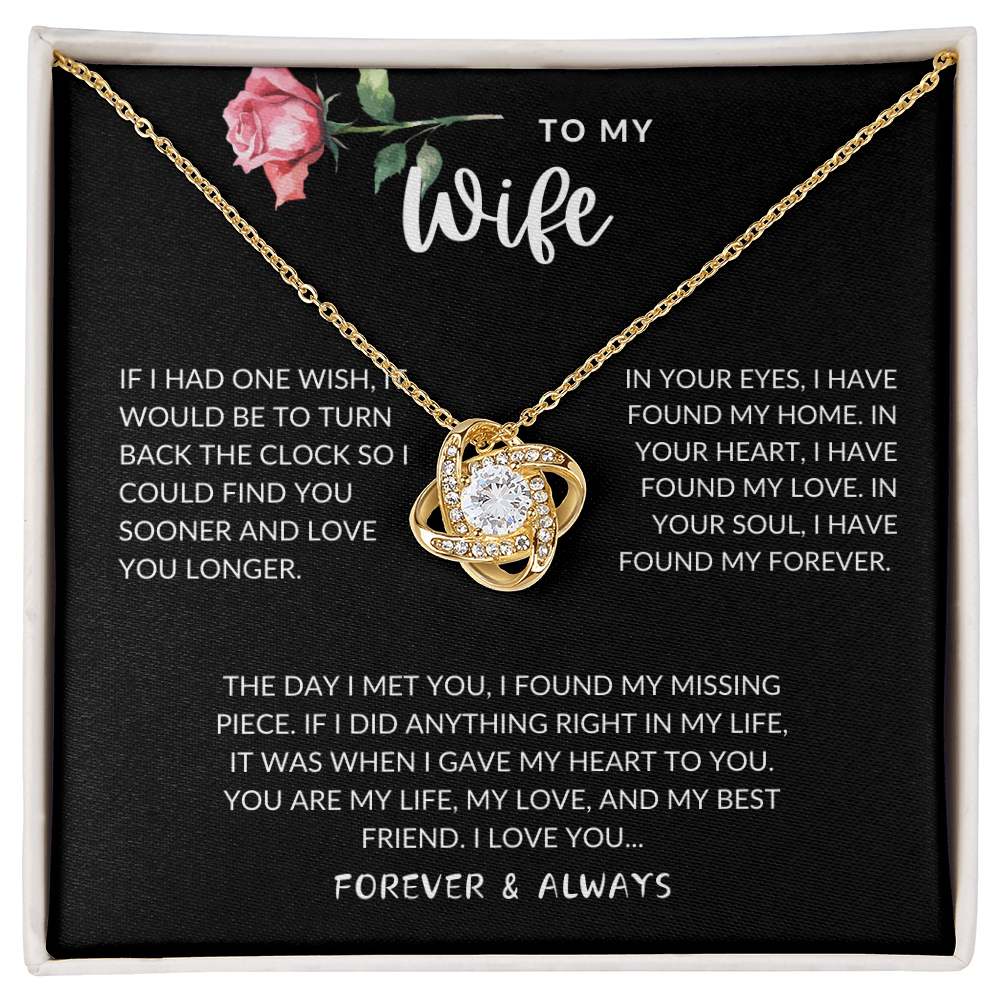 Wife Forever and Always Love Knot Necklace