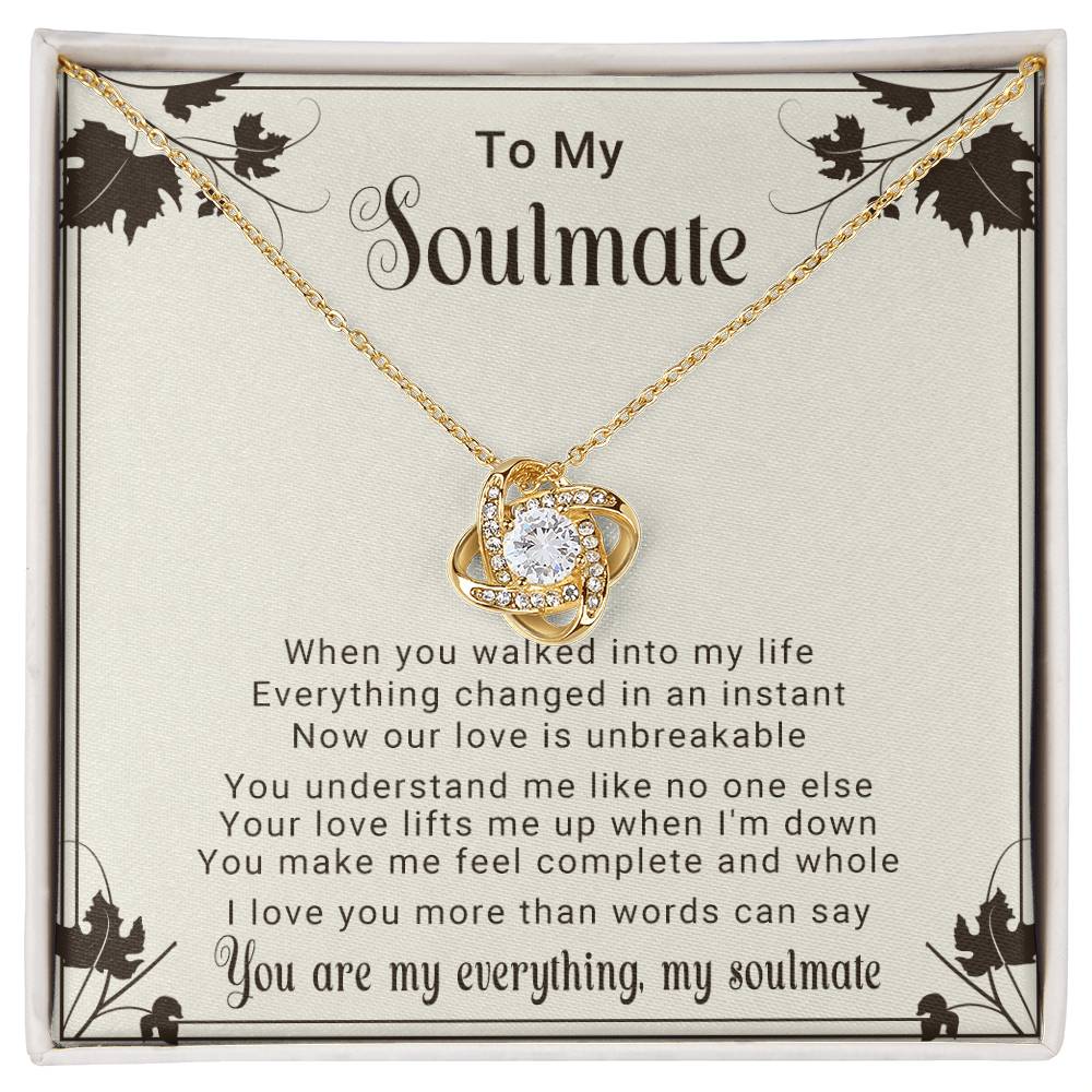 To My Soulmate - Love Knot Necklace