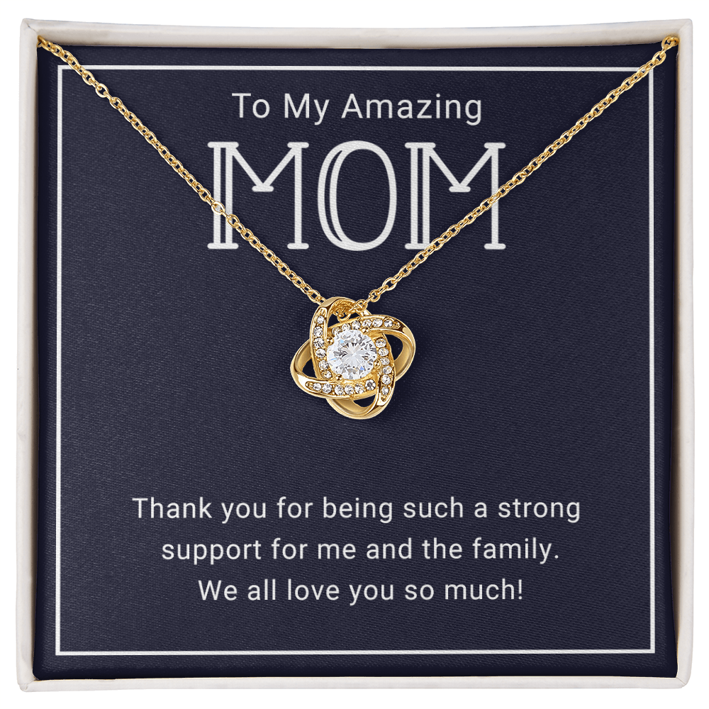 My Amazing Mom Love Knot Pendant Necklace