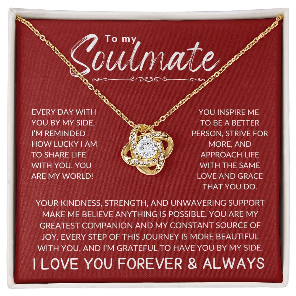 Love You Forever and Always Love Knot Necklace