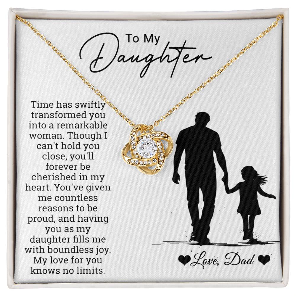 To My Daughter - Love Knot Necklace