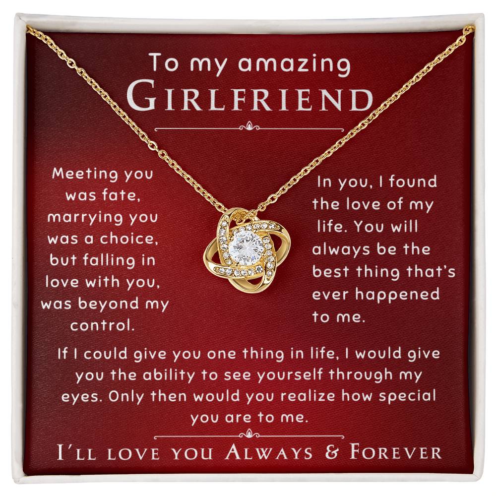 Amazing Girlfriend Love Knot Necklace