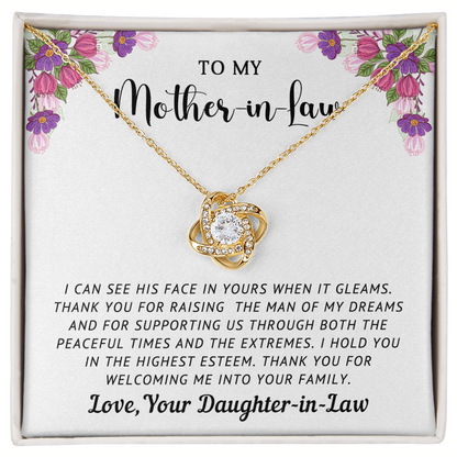 Mother-in-Law Love Knot Necklace from Daughter-in-Law
