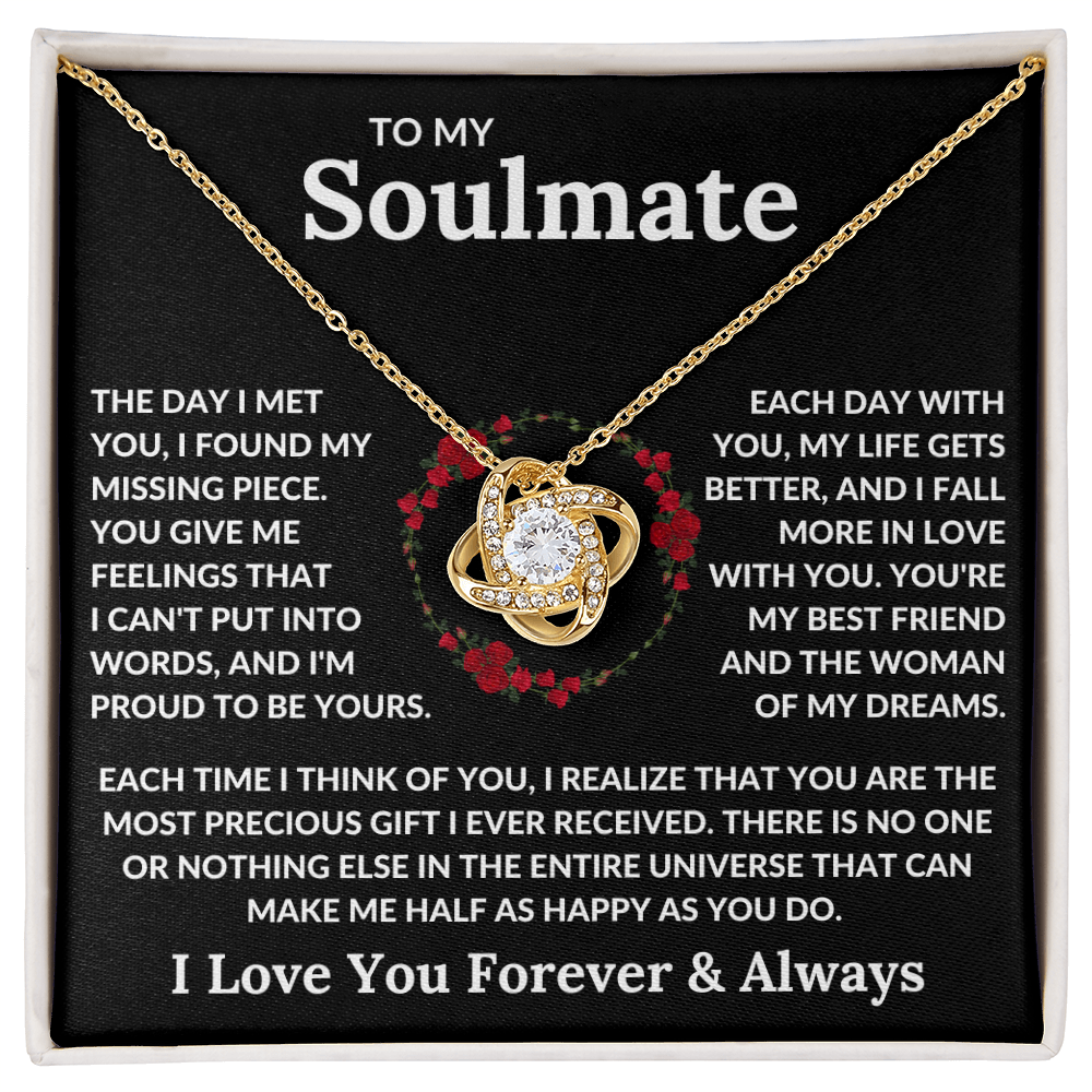 You're My Most Precious Gift Soulmate Love Knot Necklace