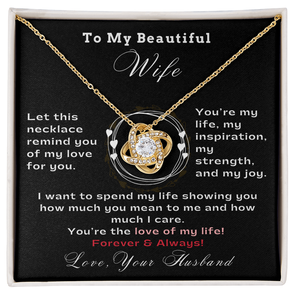 My Wife Love of My Life Forever Love Knot Necklace