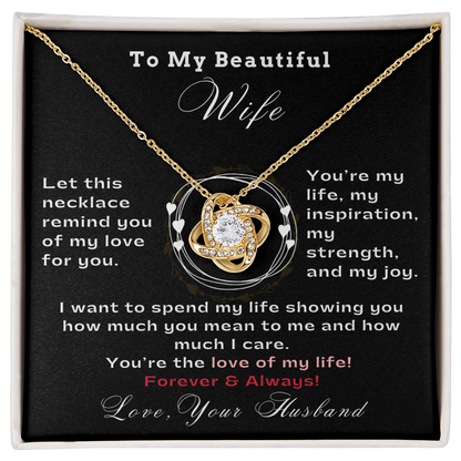 My Wife Love of My Life Forever Love Knot Necklace