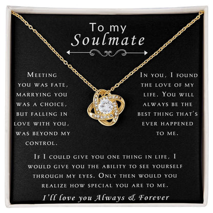 Soulmate Always and Forever Love Knot Necklace