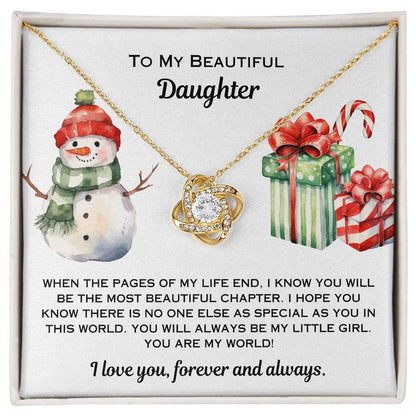 Holiday Daughter Love Knot Necklace