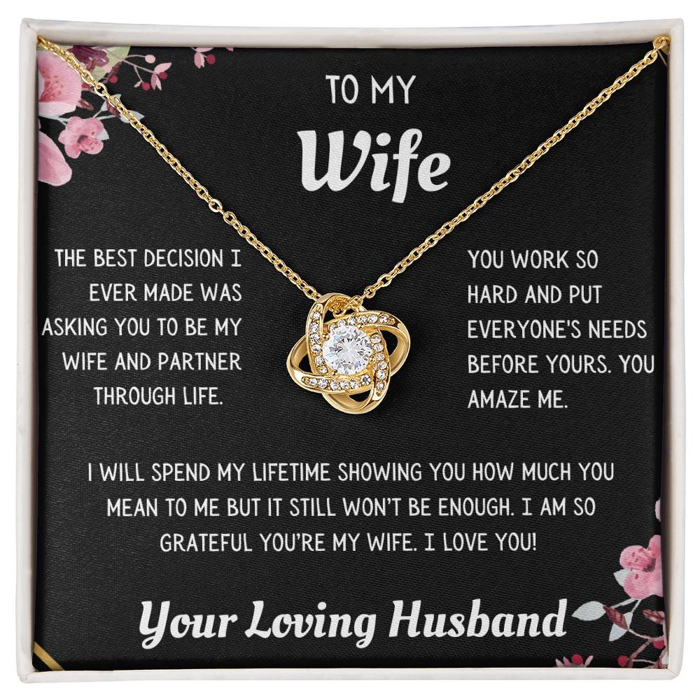 Wife Love Knot Necklace from Husband