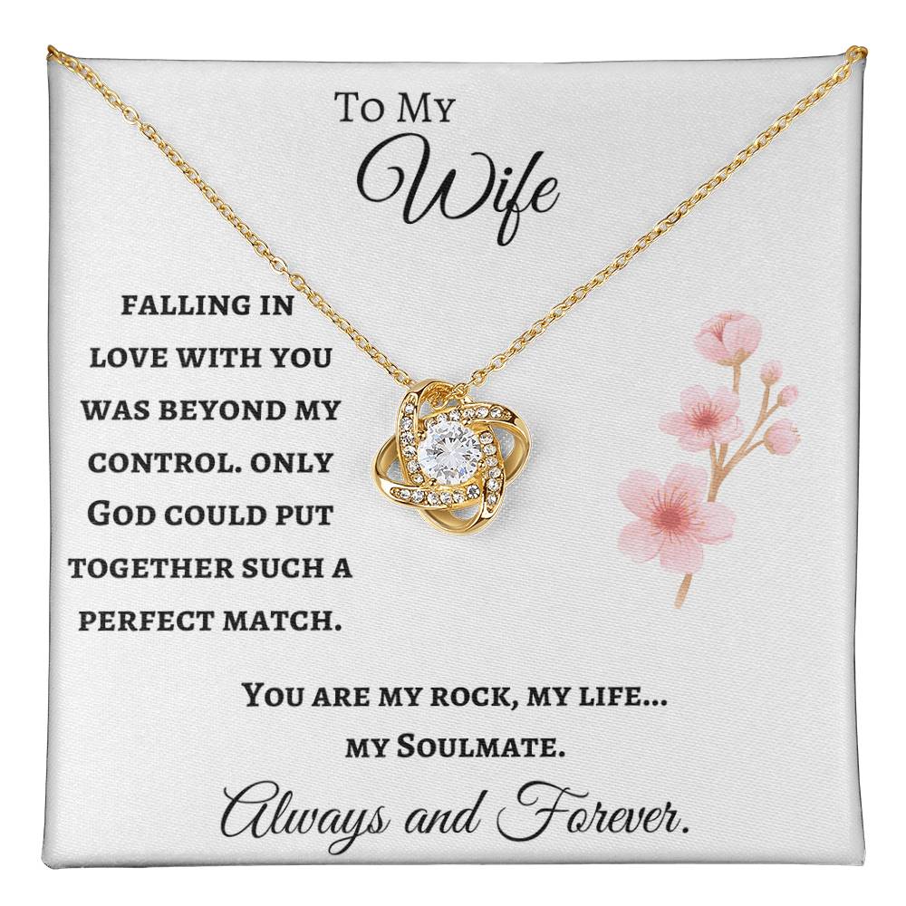 To My Wife Love Knot Soulmate Necklace