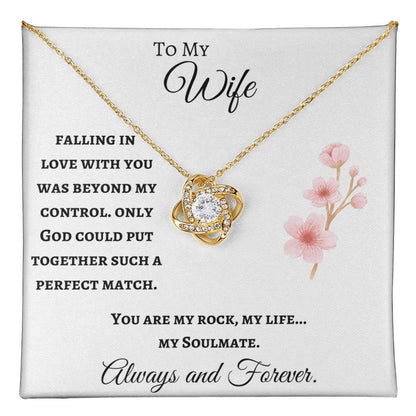 To My Wife Love Knot Soulmate Necklace
