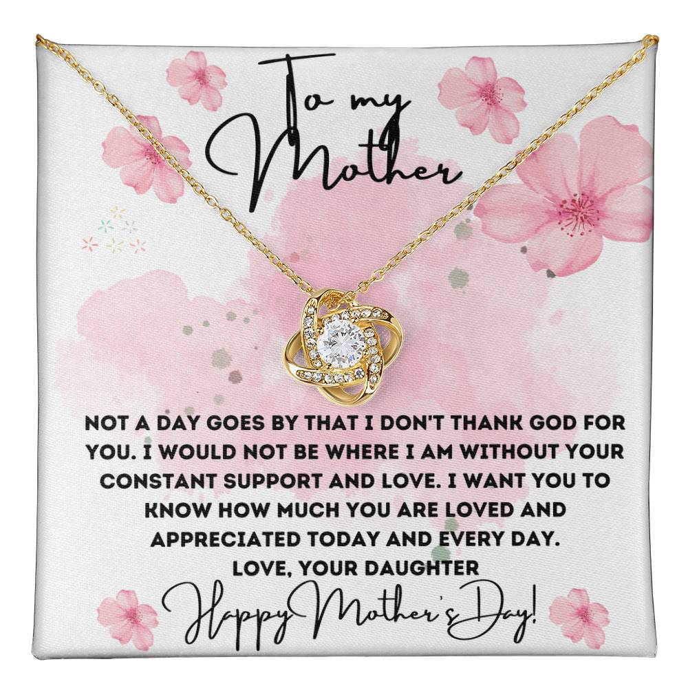 To My Mother Love Knot Necklace