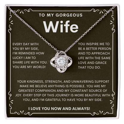 Gorgeous Love Knot Necklace for Wife