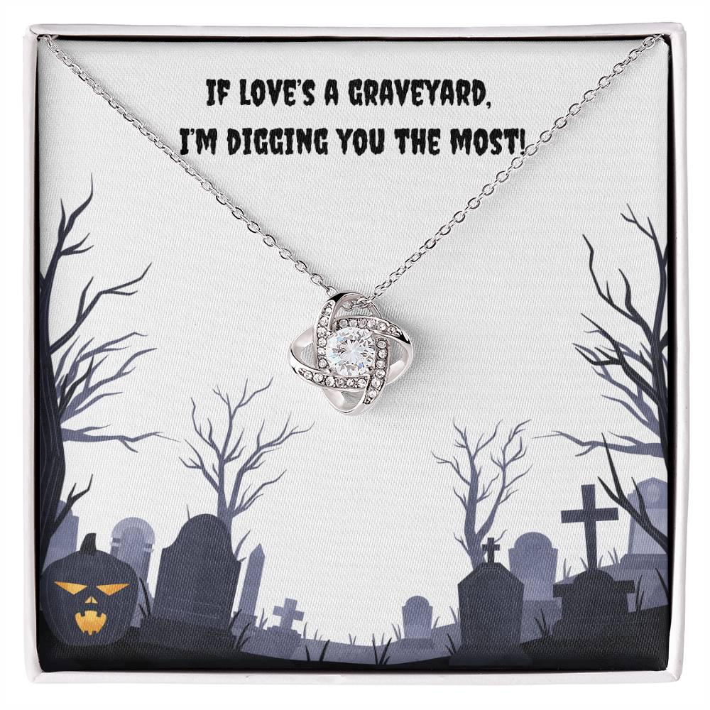 Halloween Graveyard Love Knot Necklace