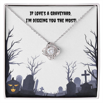 Halloween Graveyard Love Knot Necklace