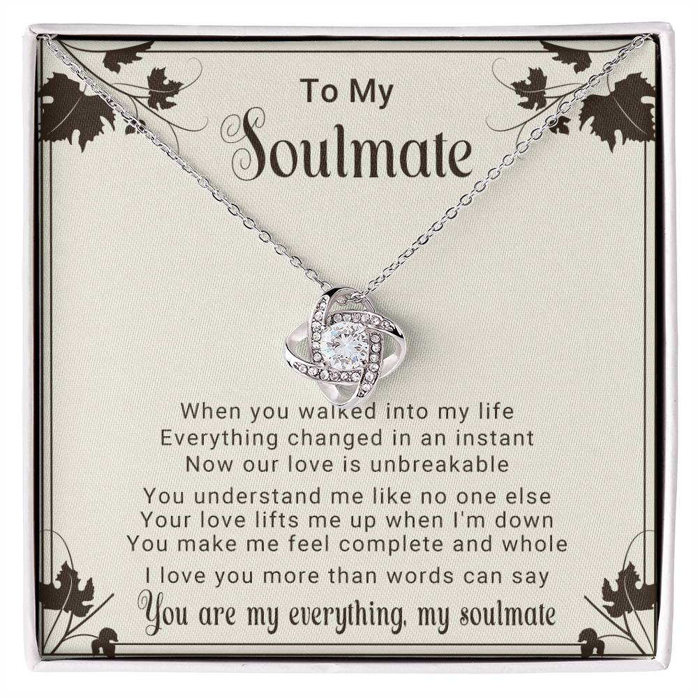 To My Soulmate - Love Knot Necklace