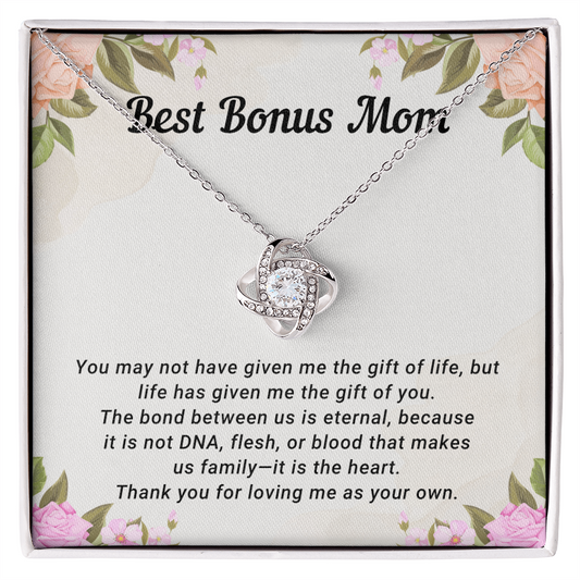 Love Knot Necklace for Best Bonus Mom