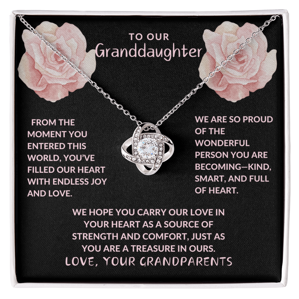 Precious Granddaughter Love Knot Necklace