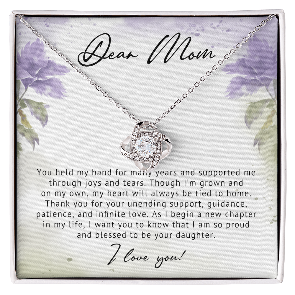 Dearest Mom Love Knot Necklace