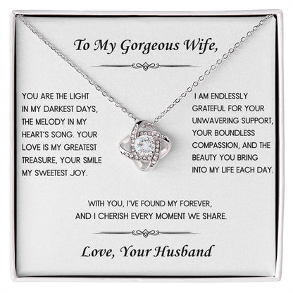 Gorgeous Wife Love Knot Necklace from Husband