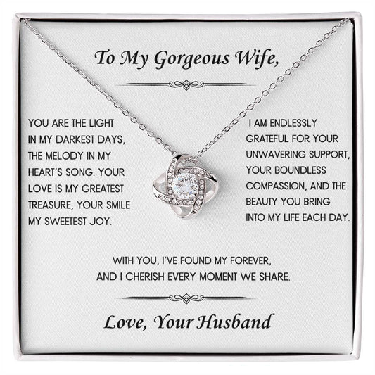 Gorgeous Wife Love Knot Necklace from Husband