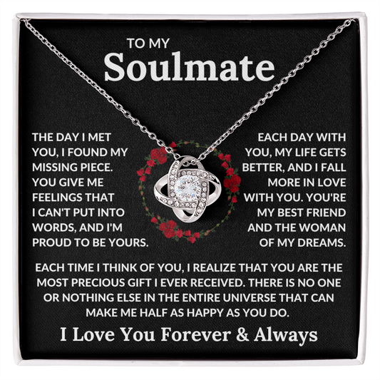 You're My Most Precious Gift Soulmate Love Knot Necklace