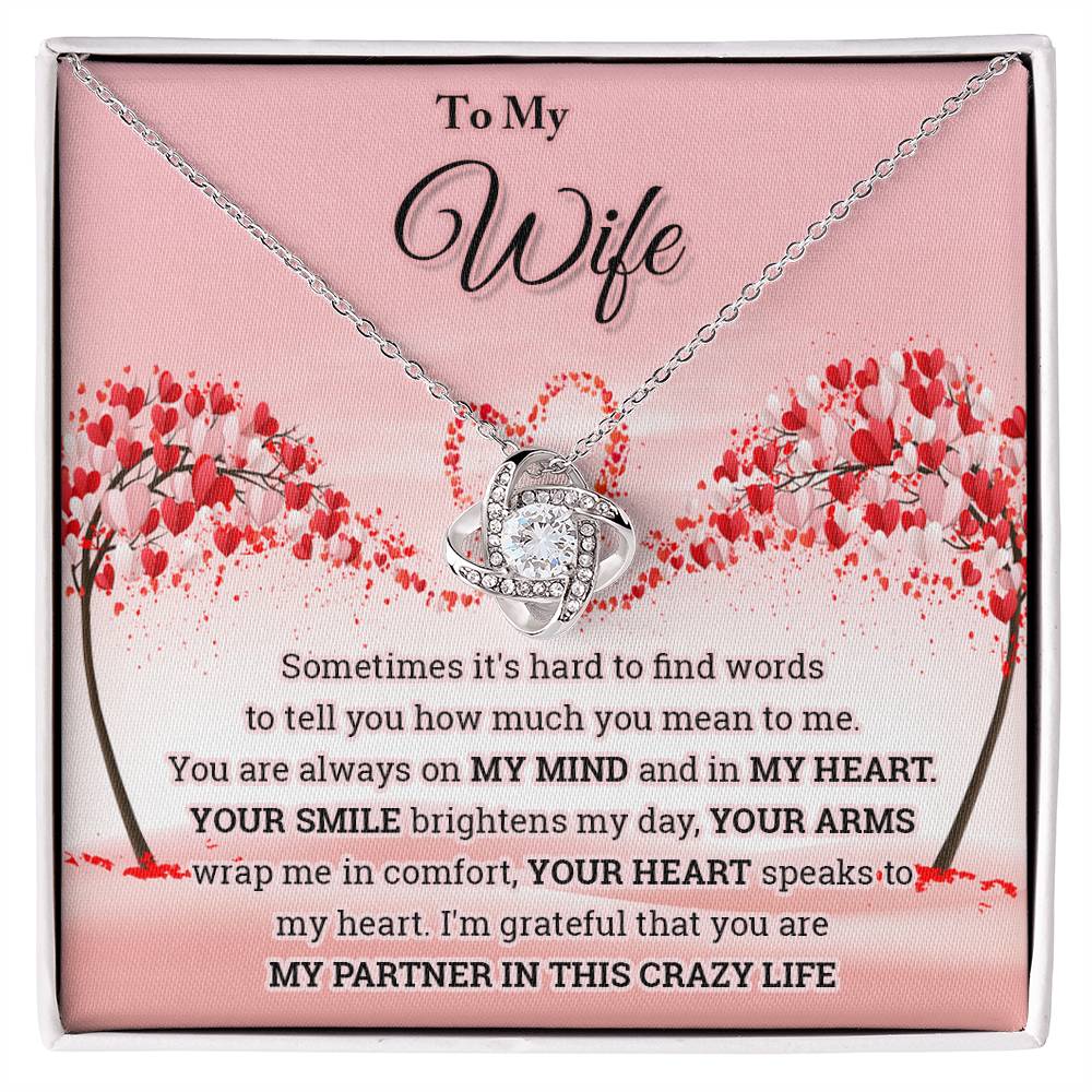 To My Wife - Love Knot Necklace