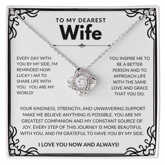 Dearest Wife Love Knot Necklace