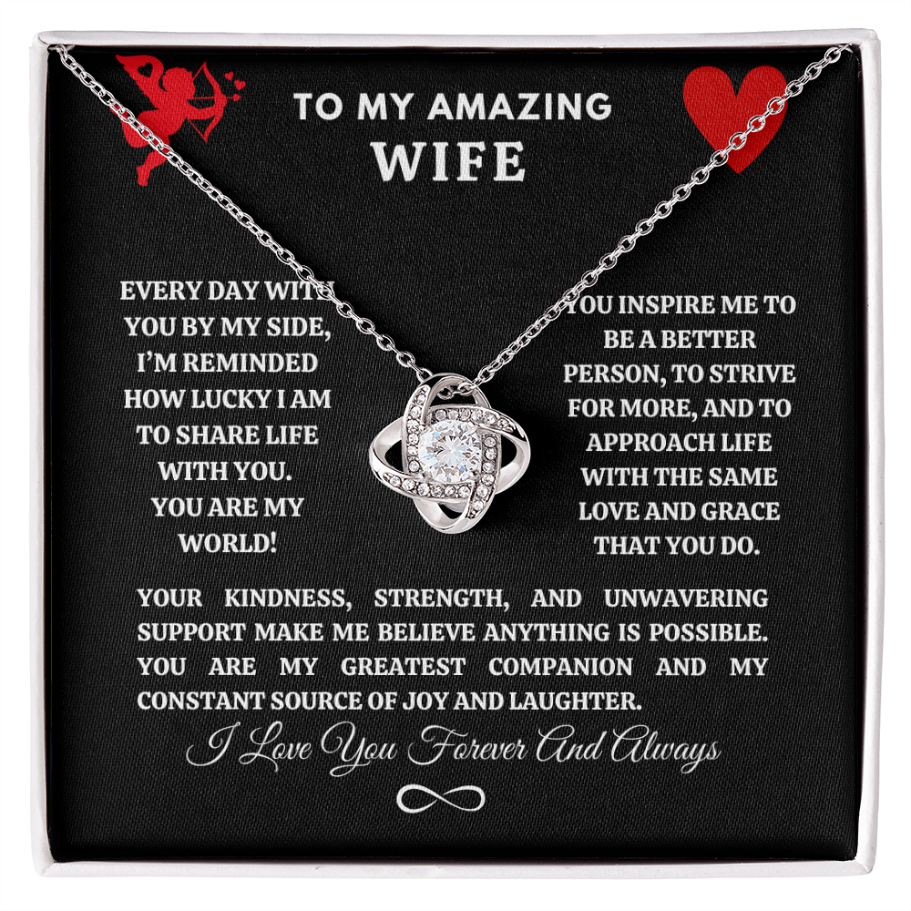 My Inspiring Wife Valentine's Day Love Knot Necklace