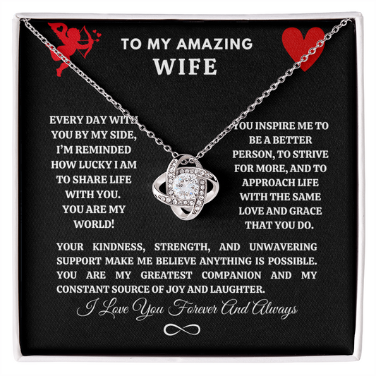 My Inspiring Wife Valentine's Day Love Knot Necklace