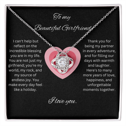 Valentine's Day Girlfriend Necklace and message card