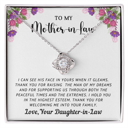 Mother-in-Law Love Knot Necklace from Daughter-in-Law