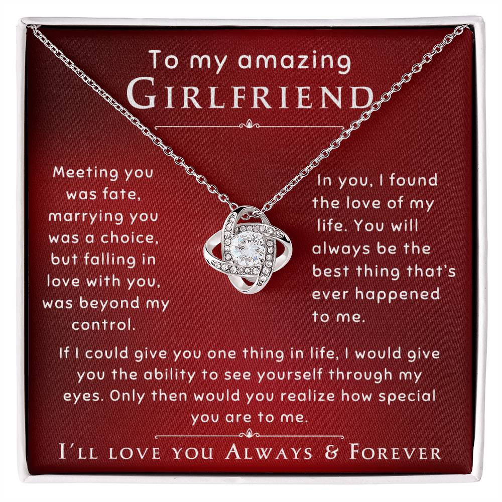 Amazing Girlfriend Love Knot Necklace