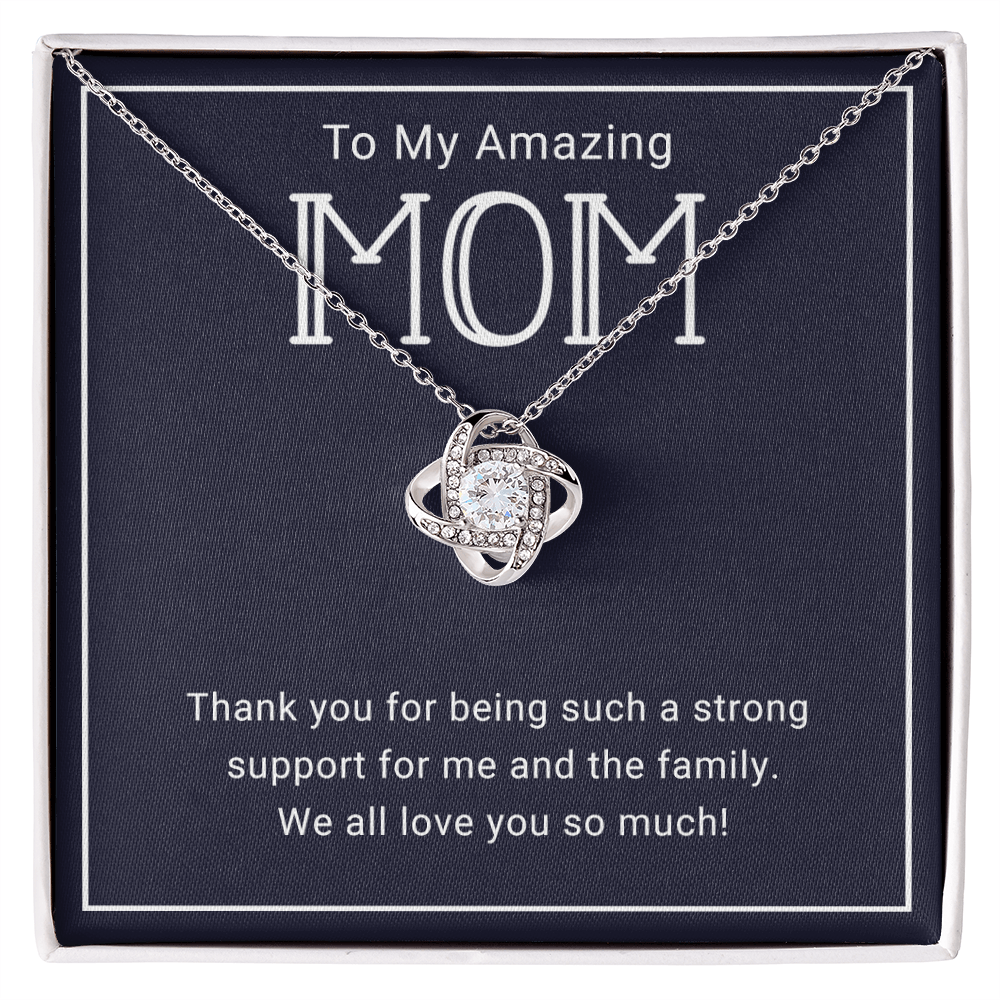 My Amazing Mom Love Knot Pendant Necklace