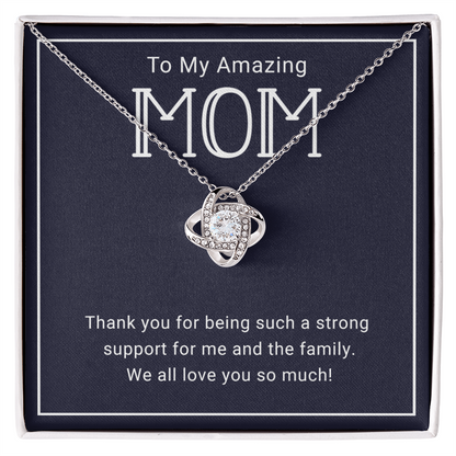 My Amazing Mom Love Knot Pendant Necklace