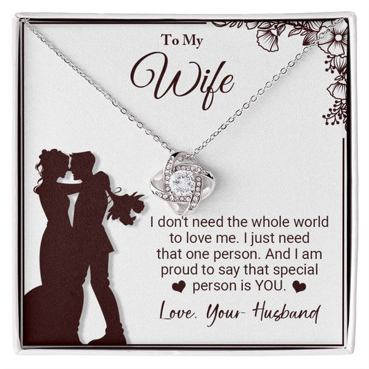 To My Wife - Love Knot Necklace