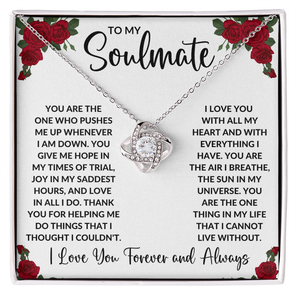 Soulmate I Love You Love Knot Necklace