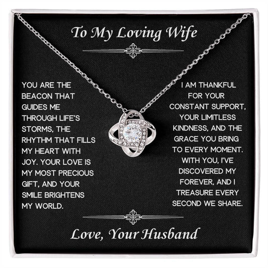 To My Loving Wife Love Knot Necklace