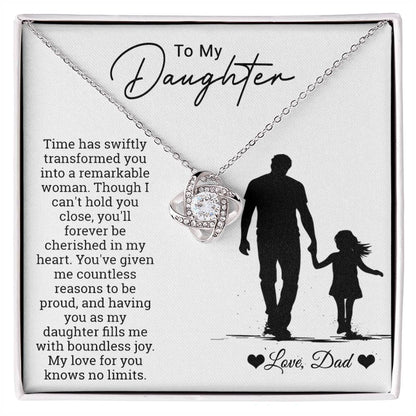 To My Daughter - Love Knot Necklace