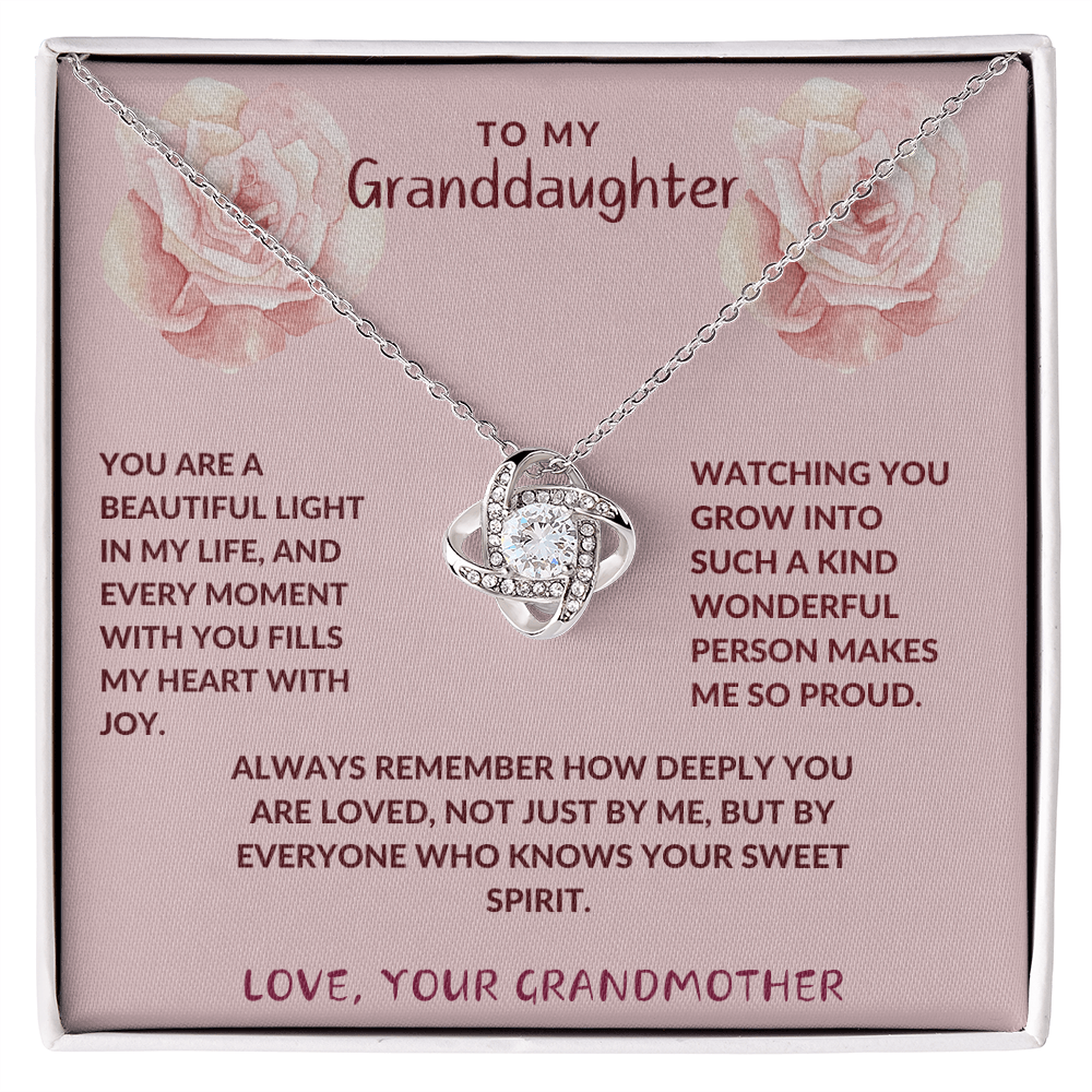 Grandmother-to-Granddaughter Love Knot Necklace