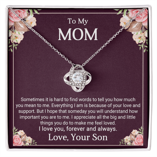 Love Knot Necklace from Son to Mom